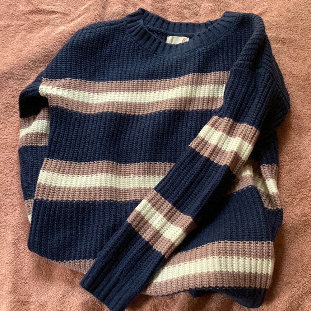 Striped knit sweater